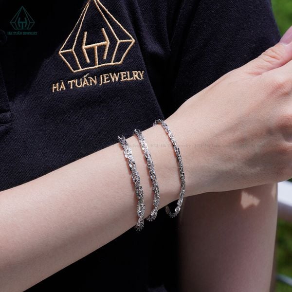  BGX056 3mm Lắc tay vuông xoắn móc máy 