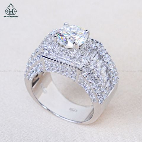RMX207 8mm Nhẫn nam viền baguette