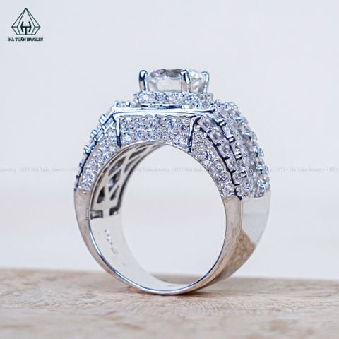 RMX207 8mm Nhẫn nam viền baguette