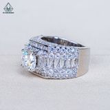  RMX207 8mm Nhẫn nam viền baguette 