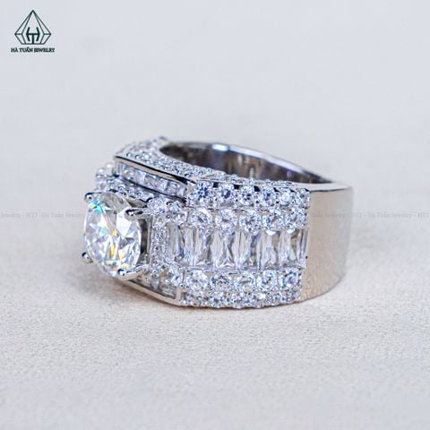 RMX207 8mm Nhẫn nam viền baguette