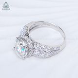  RX661 9mm Nhẫn nữ halo tròn 