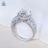  RX661 9mm Nhẫn nữ halo tròn 