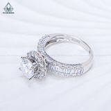  RX662 7mm Nhẫn nữ halo tròn 