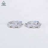  E081 Bông tai khoen 3 cỏ bốn lá 