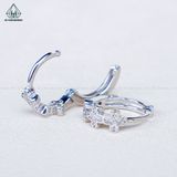  E081 Bông tai khoen 3 cỏ bốn lá 