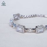  B101 Lắc tay Emerald trắng 4x6mm 