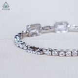  B101 Lắc tay Emerald trắng 4x6mm 