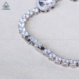  B100 Lắc tay trái tim full đá cz 