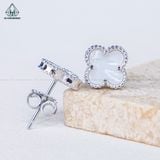  E085 Bông tai Va.n trắng 
