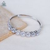  B099 Vòng tay móc máy 7 viên chủ CZ 5.4mm 