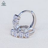  E086 Bông tai khoen trái tim 