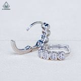  E086 Bông tai khoen trái tim 