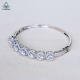  B099 Vòng tay móc máy 7 viên chủ CZ 5.4mm 