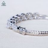 B099 Vòng tay móc máy 7 viên chủ CZ 5.4mm 