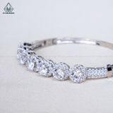  B099 Vòng tay móc máy 7 viên chủ CZ 5.4mm 