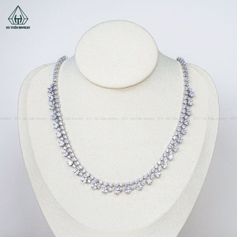N727 Dây mặt liền full đá CZ