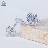  E089 Bông tai hoa 6 cánh nhọn 