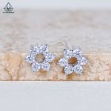  E089 Bông tai hoa 6 cánh nhọn 