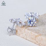  E092 Bông tai nơ chủ 6mm 