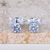  E092 Bông tai nơ chủ 6mm 