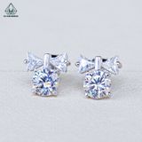  E092 Bông tai nơ chủ 6mm 