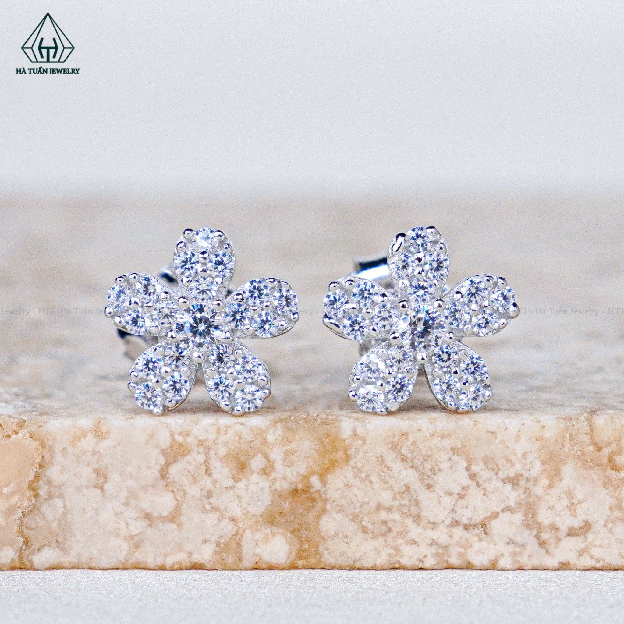  E093 Bông tai hoa 5 cánh 