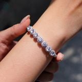  B099 Vòng tay móc máy 7 viên chủ CZ 5.4mm 