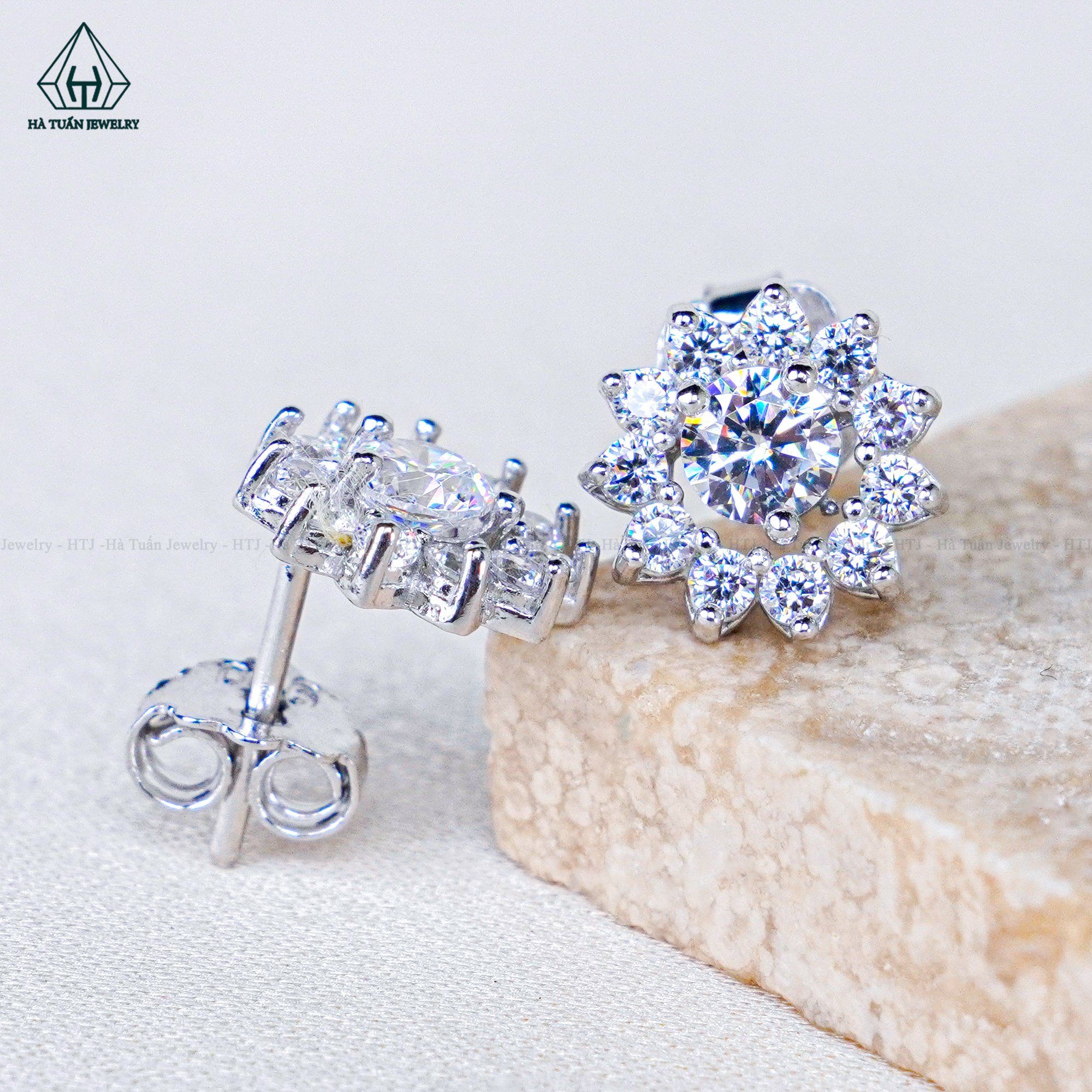  E094 Bông tai hoa cánh nhọn 