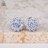  E094 Bông tai hoa cánh nhọn 