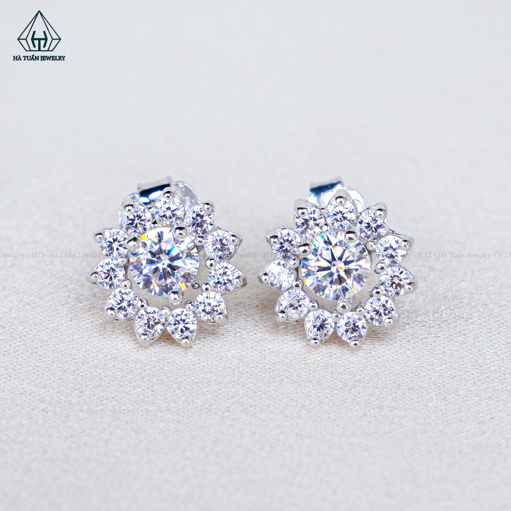  E094 Bông tai hoa cánh nhọn 