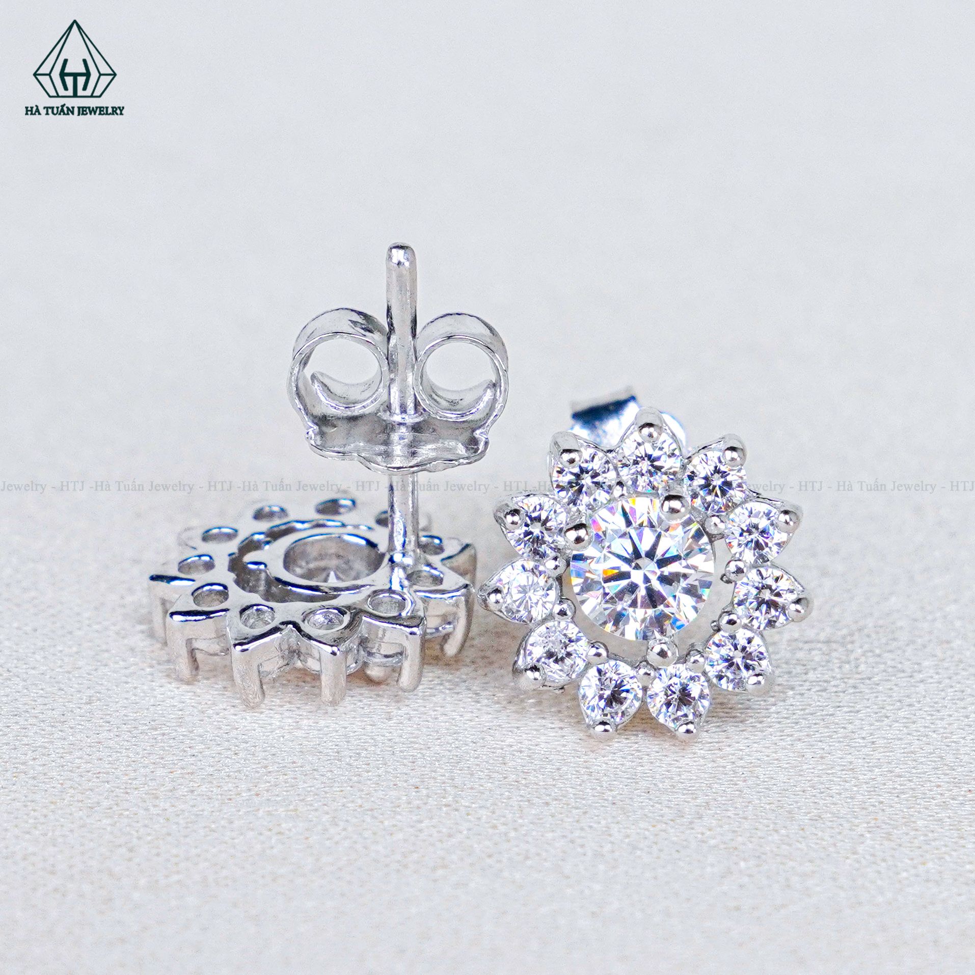  E094 Bông tai hoa cánh nhọn 