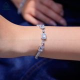  B101 Lắc tay Emerald trắng 4x6mm 