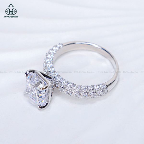  R015 Nhẫn nữ Asscher 8*8mm 
