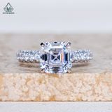  R015 Nhẫn nữ Asscher 8*8mm 