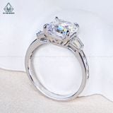 R016 Nhẫn nữ vuông Asscher 8*8mm 