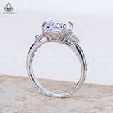  R016 Nhẫn nữ vuông Asscher 8*8mm 