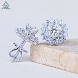  EX491 4.5mm Bông tai tròn cánh nhọn 