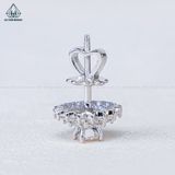  EX491 FULL MOIS 4.5mm Bông tai tròn cánh nhọn 