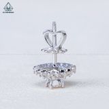  EX491 4.5mm Bông tai tròn cánh nhọn 