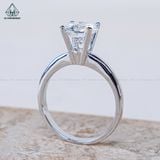  RX571 8mm Nhẫn nữ đai trơn 1 hột 