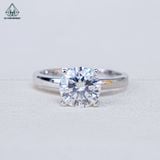  RX571 8mm Nhẫn nữ đai trơn 1 hột 