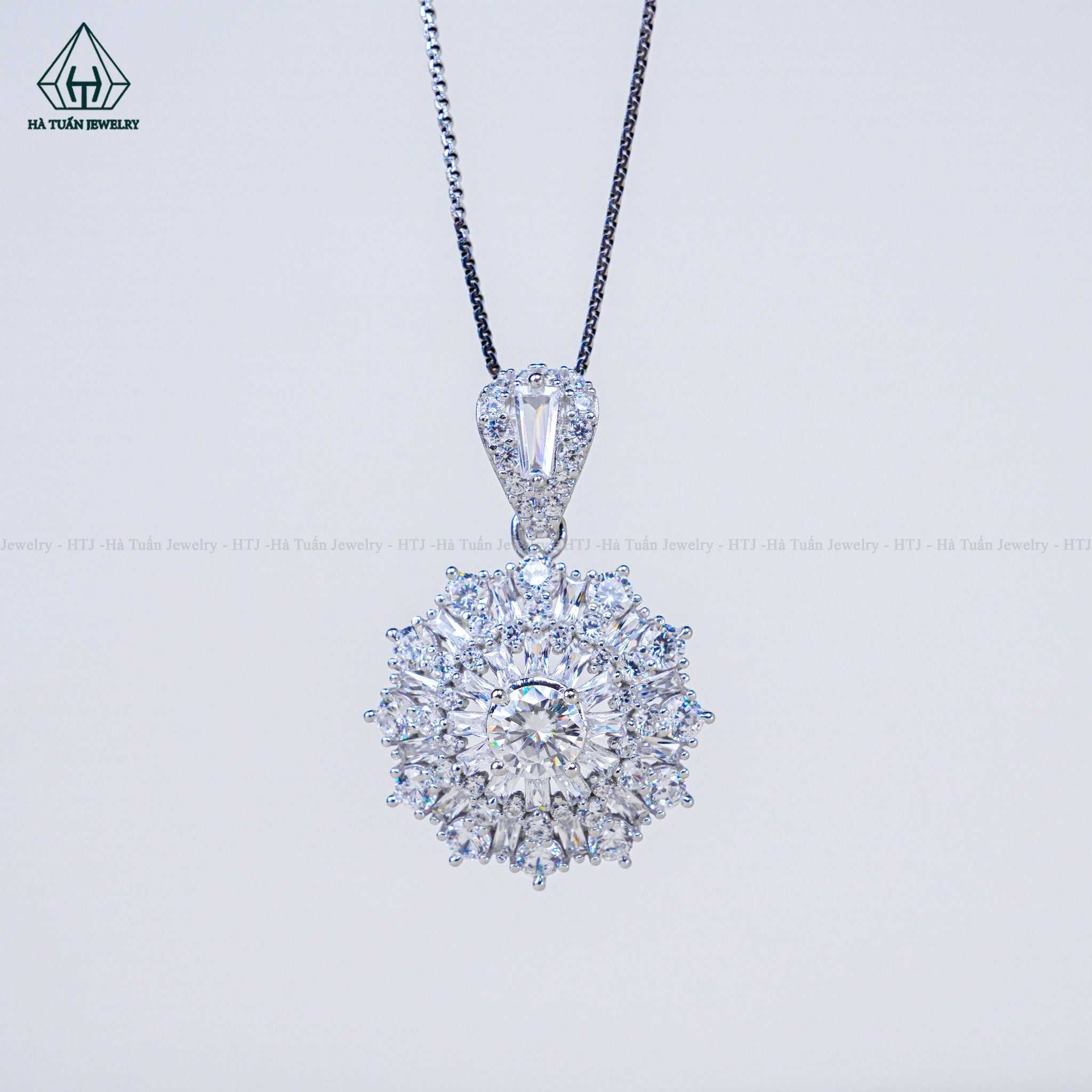  PX259 6mm Mặt dây chuyền phối baguette 