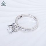  RX664 FULL MOIS 5.4mm Nhẫn nữ Halo tròn 