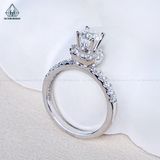  RX664 FULL MOIS 5.4mm Nhẫn nữ Halo tròn 