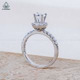  RX664 FULL MOIS 5.4mm Nhẫn nữ Halo tròn 