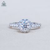  RX664 FULL MOIS 5.4mm Nhẫn nữ Halo tròn 