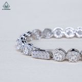  B038 Lắc tay halo tròn đá 