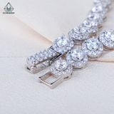  B038 Lắc tay halo tròn đá 