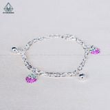  BB124 Lắc tay em bé charm dâu 